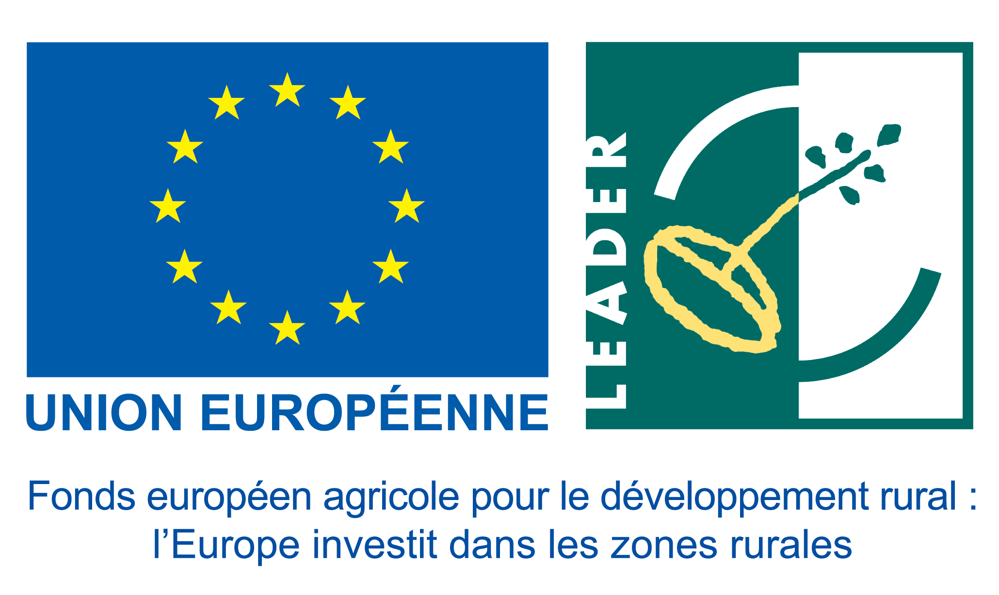 Logo UE + LEADER Partenaire de la Cie